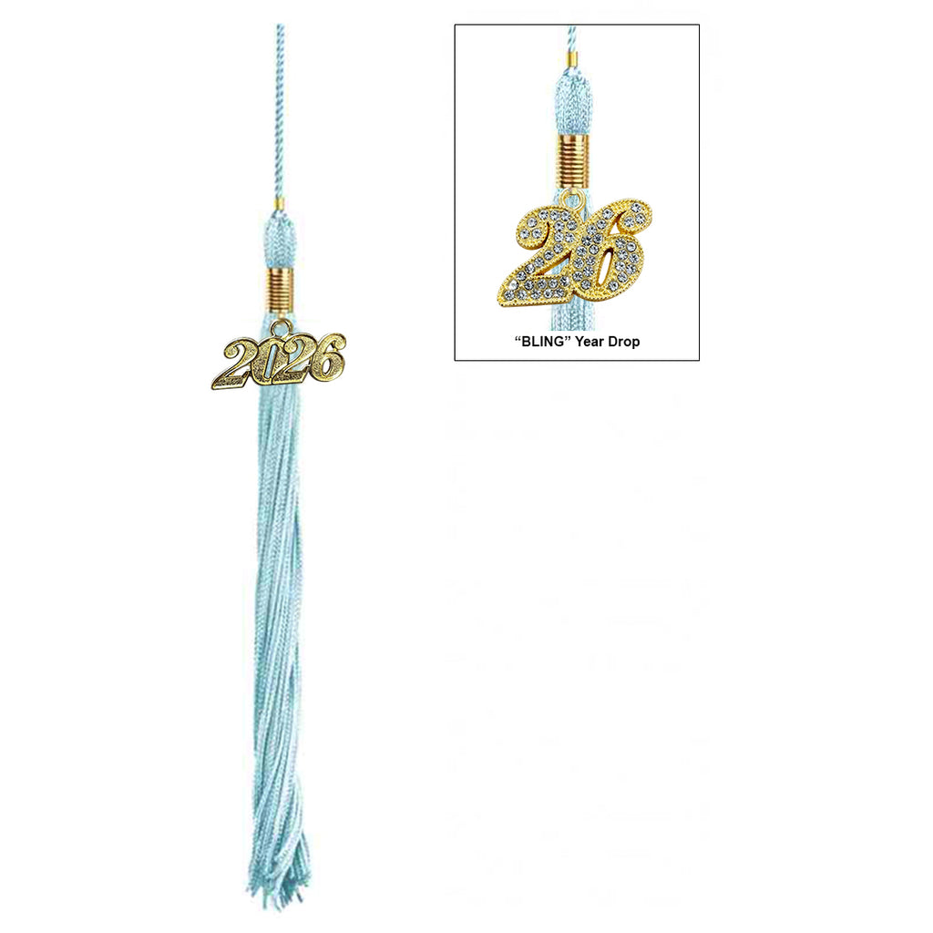 Shiny Light Blue Junior High/Middle School Cap & Gown