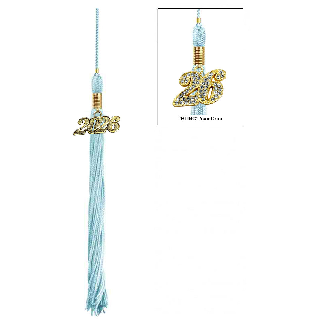 Shiny Light Blue Junior High/Middle School Cap & Gown