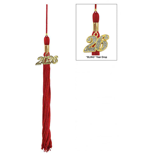 Matte Red High School Cap & Tassel