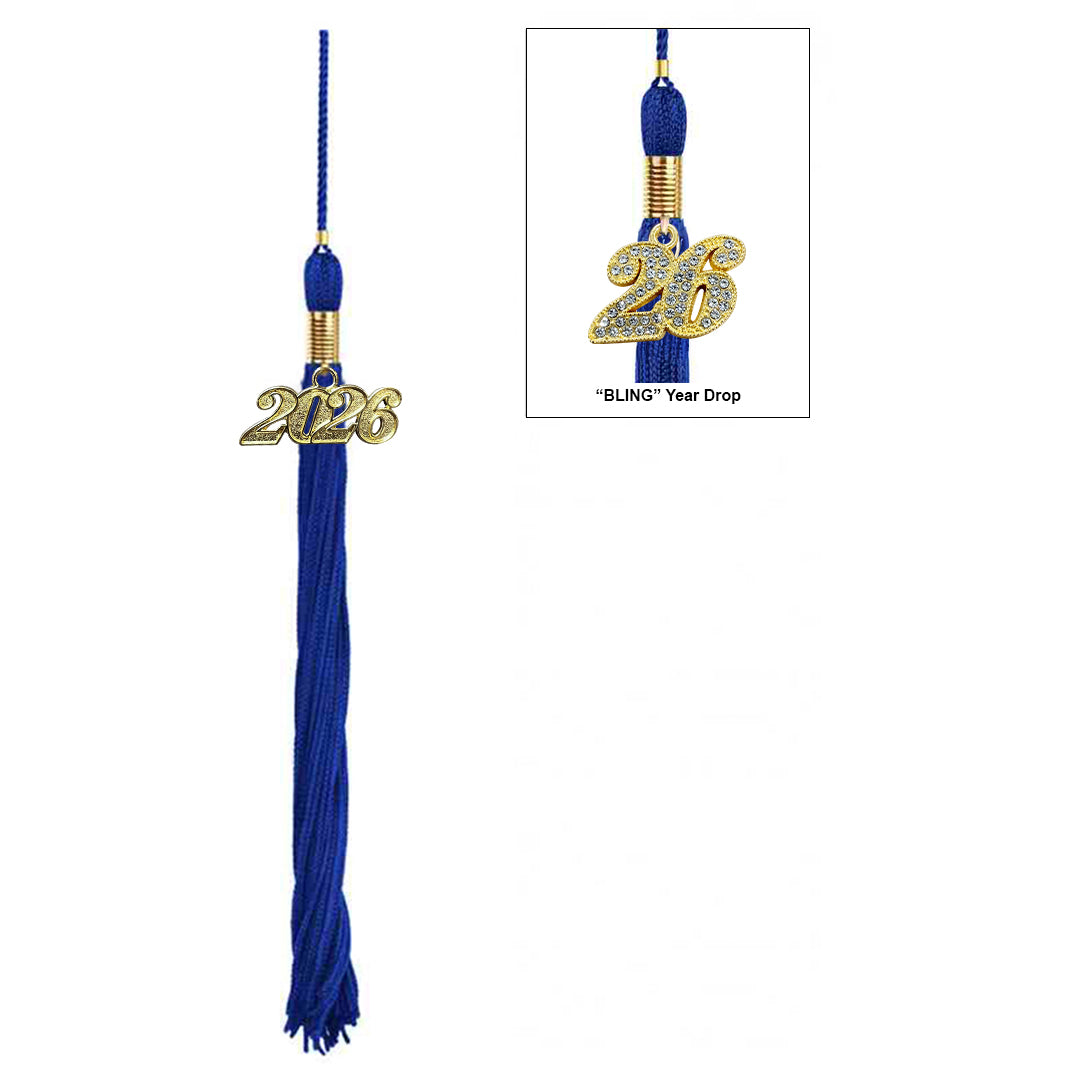 Shiny Royal Blue Junior High/Middle School Cap & Tassel