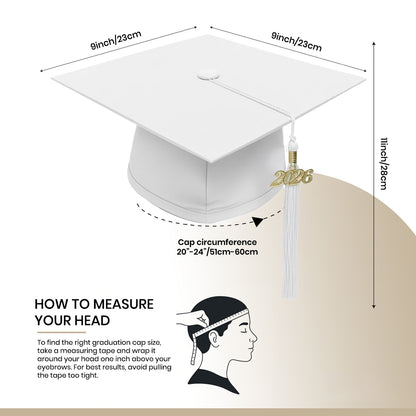 Matte White Elementary Cap & Gown