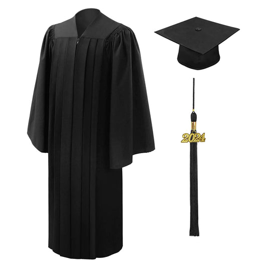 Deluxe Black High School Cap & Gown