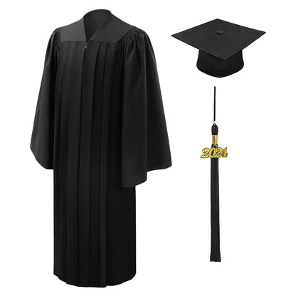 Deluxe Black Bachelors Academic Cap & Gown