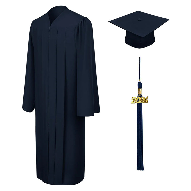 Matte Navy Blue High School Cap & Gown – Gradshop