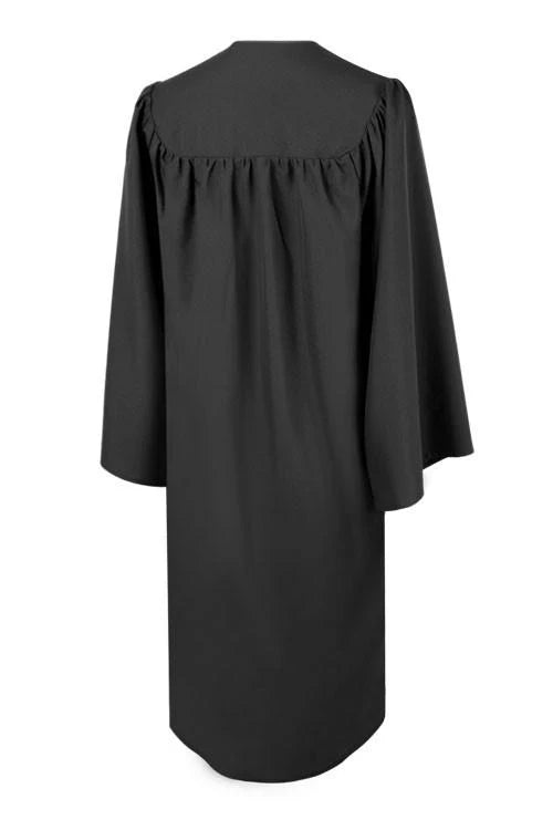 Matte Black Associates Cap, Gown & Hood Package