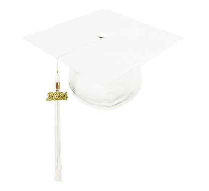Shiny White Elementary Cap & Gown