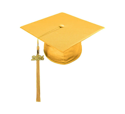 Shiny Antique Gold High School Cap & Gown