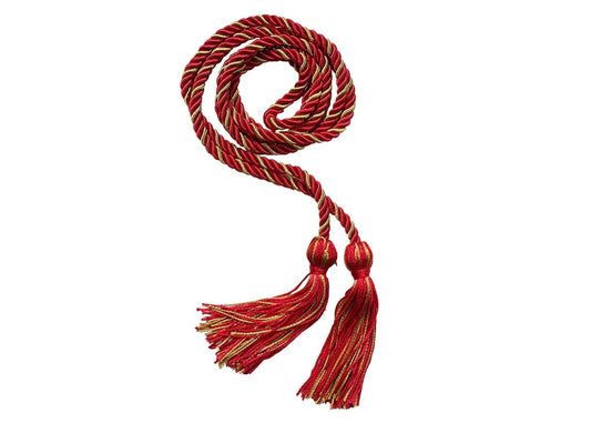 Red and Antique Gold Intertwined Elementary Honor Cord