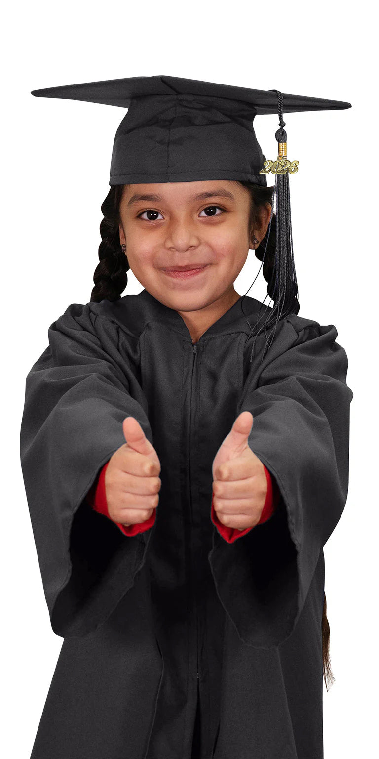 Matte Black Kindergarten/Preschool Cap & Gown