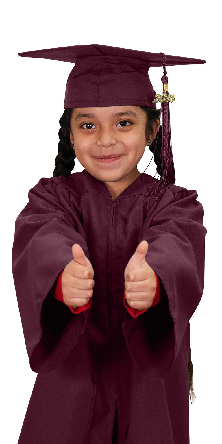 Matte Maroon Kindergarten/Preschool Cap & Gown