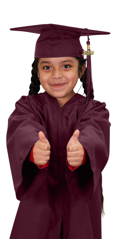 Matte Maroon Kindergarten/Preschool Cap & Gown