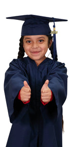 Matte Navy Blue Kindergarten/Preschool Graduation Cap & Gown