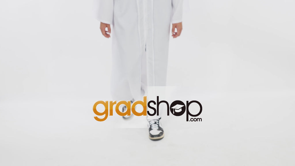 Matte White Elementary Cap & Gown