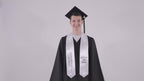 White "First Generation" 2025 Graduation Stole