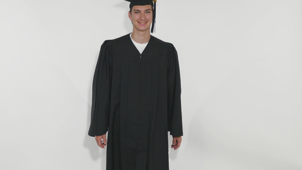 Deluxe Black Bachelors Cap & Gown