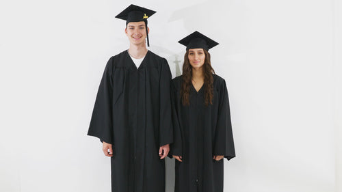 Matte Black High School Cap & Gown