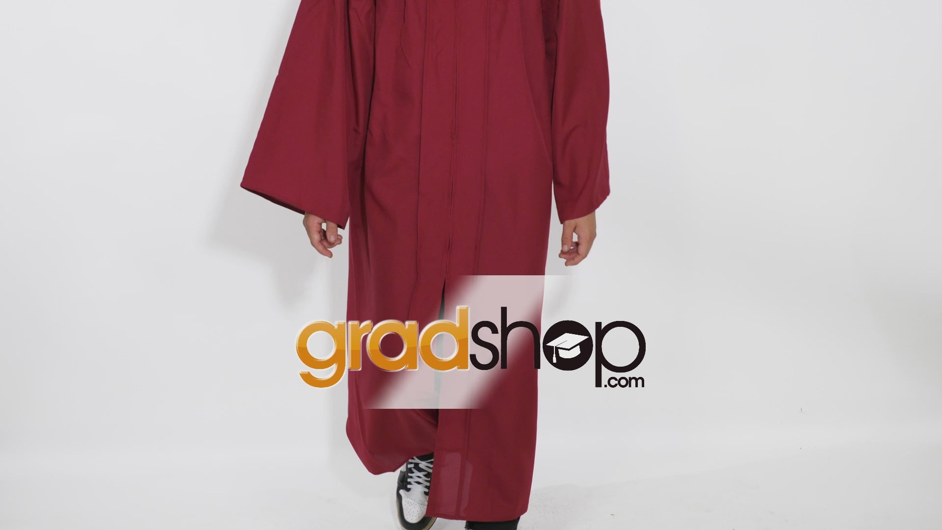 Matte Burgundy High School Cap & Gown