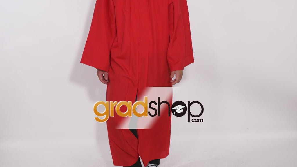 Matte Red Bachelors Cap & Gown