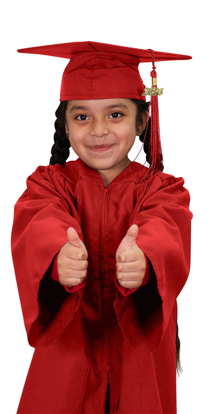 Matte Red Kindergarten/Preschool Cap & Gown