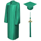 Shiny Emerald Green Elementary Cap & Gown