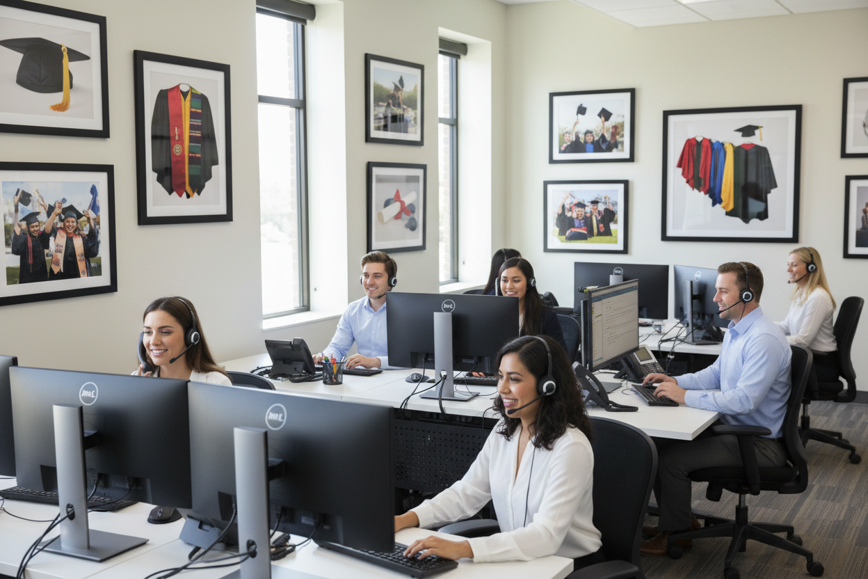 We don't need the company logo, just few pictures about graduation products