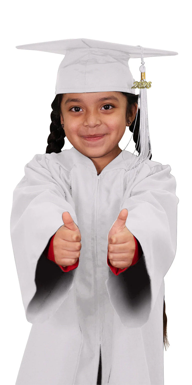 Matte White Kindergarten/Preschool Cap & Gown