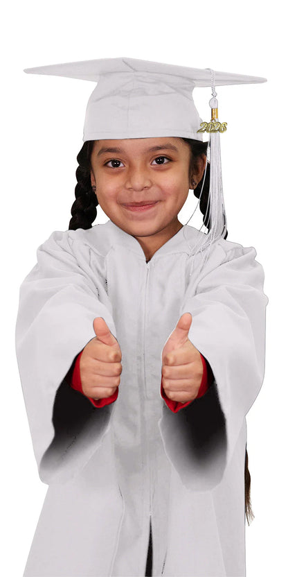 Matte White Kindergarten/Preschool Cap & Gown