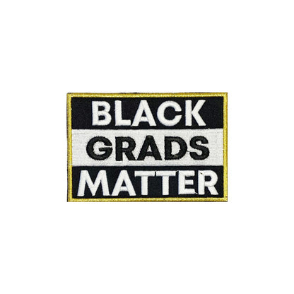 Antique Gold BLACK GRADS MATTER Graduation Stole