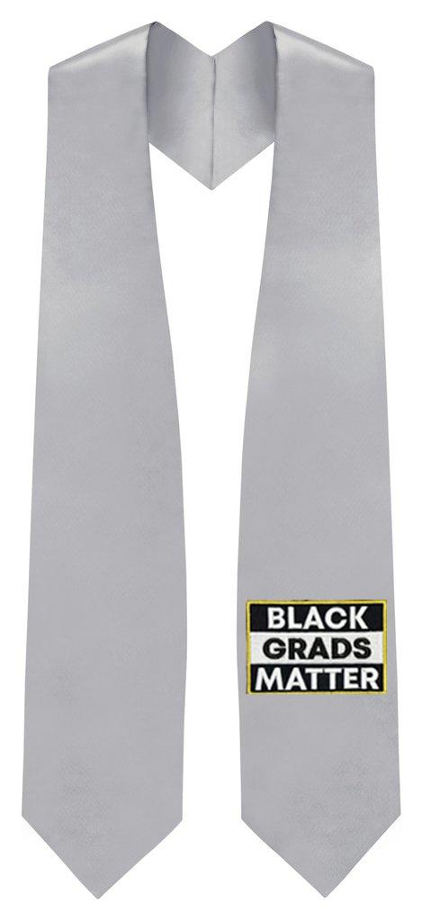 Silver BLACK GRADS MATTER Graduation Stole