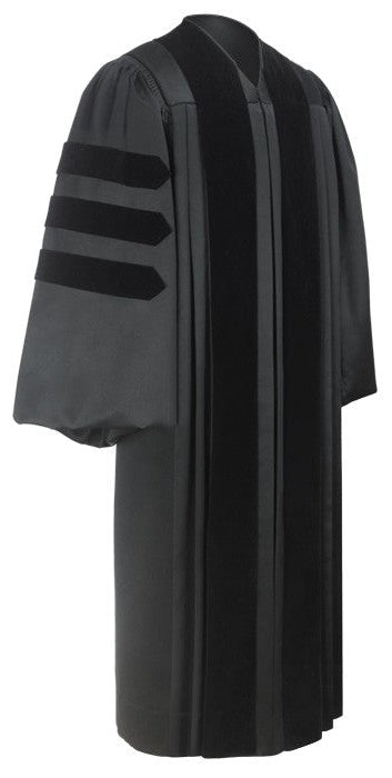Deluxe Doctoral Graduation Gown - Academic Regalia - Graduation Cap and Gown