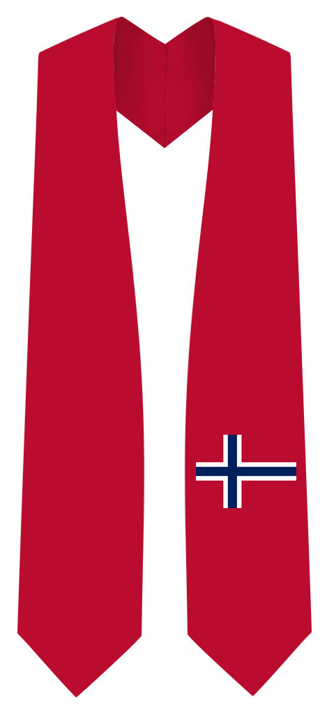 Norway Graduation Stole - Norwegian Flag Sash