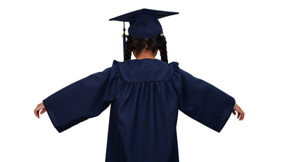 Matte Navy Blue Kindergarten/Preschool Graduation Cap & Gown