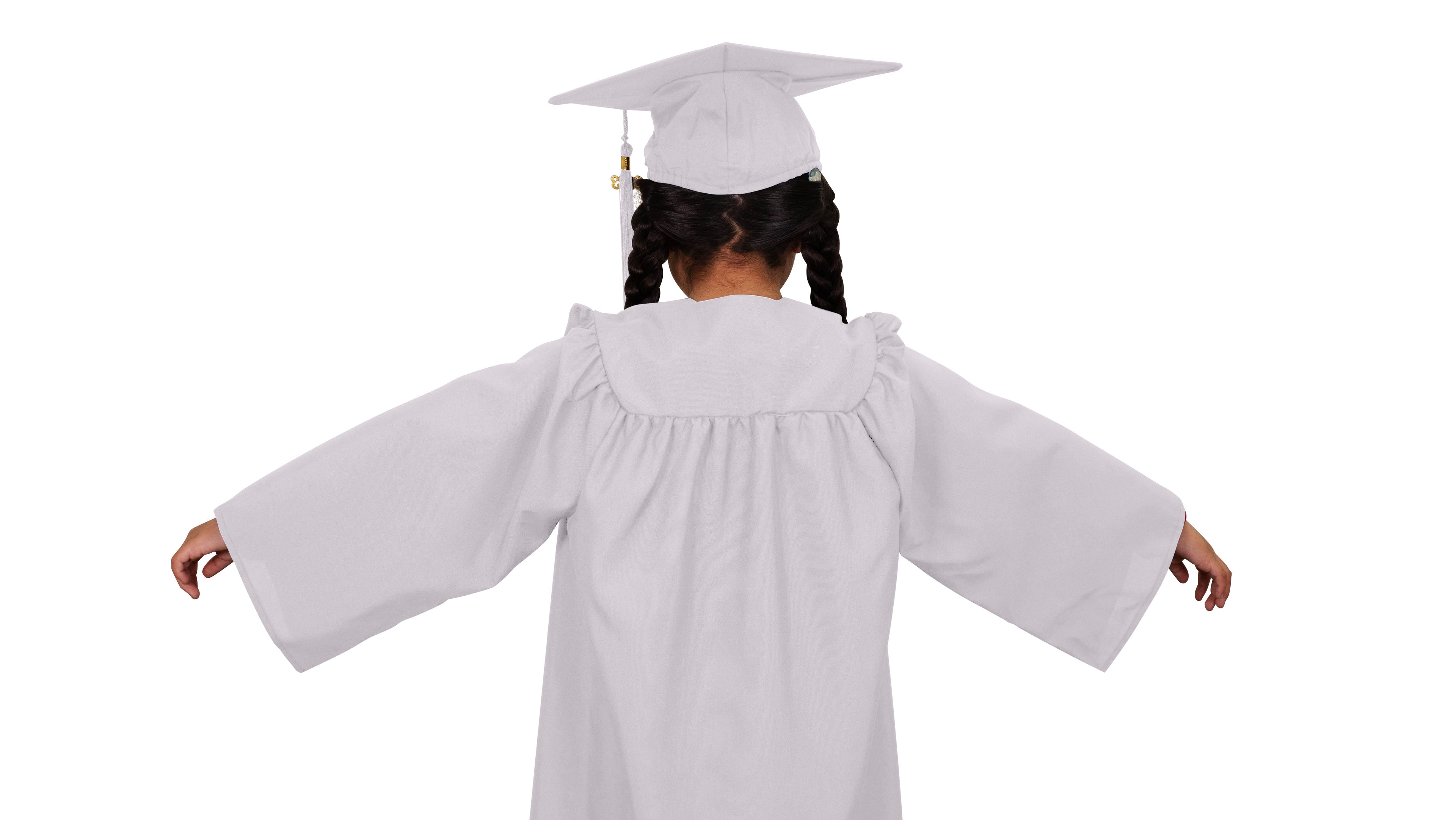 Matte White Kindergarten/Preschool Cap & Gown
