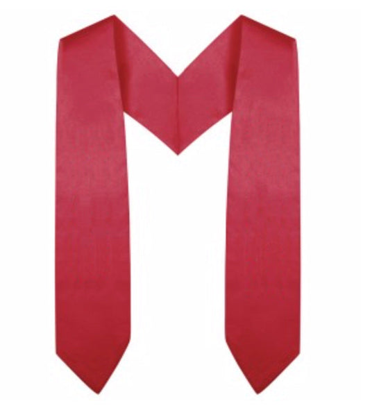 Red Preschool / Kindergarten Graduation Stole - Graduation Cap and Gown