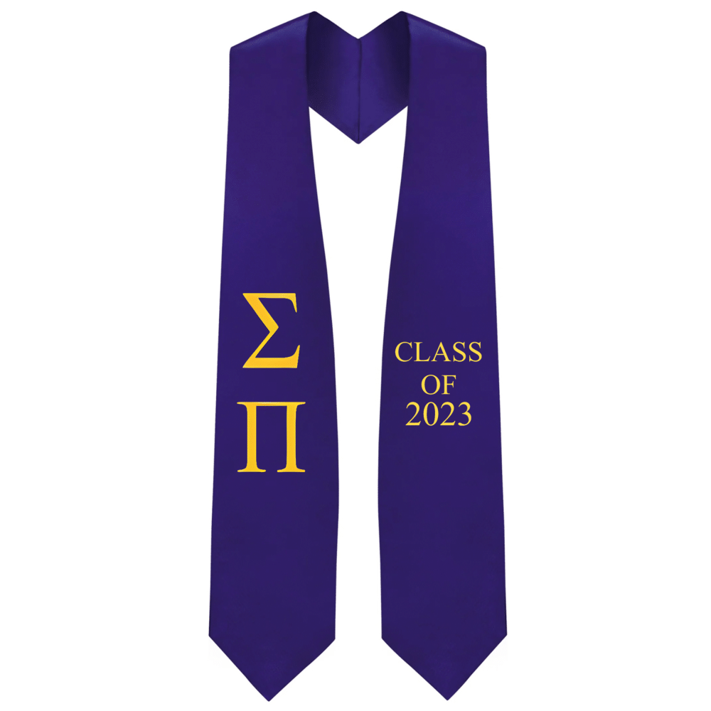 Sigma Pi Lettered Stole w/ Year