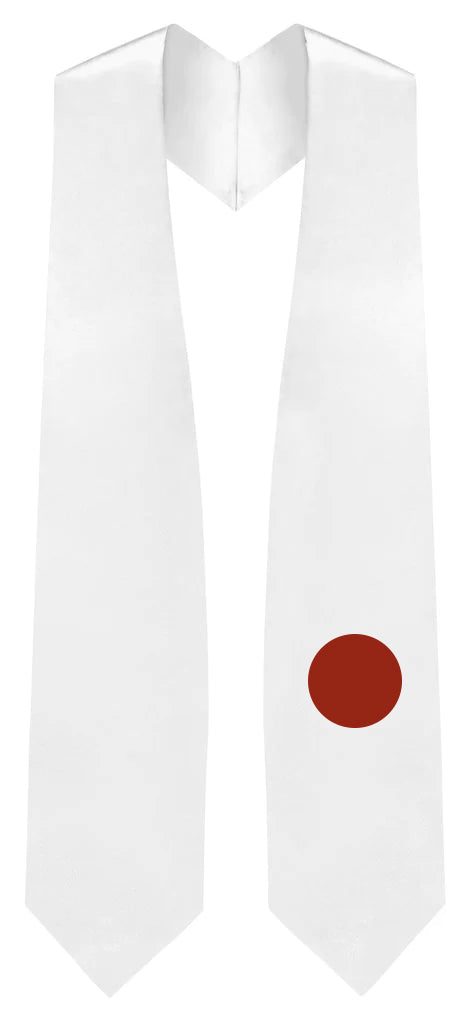Japan Graduation Stole - Japanese Flag Sash