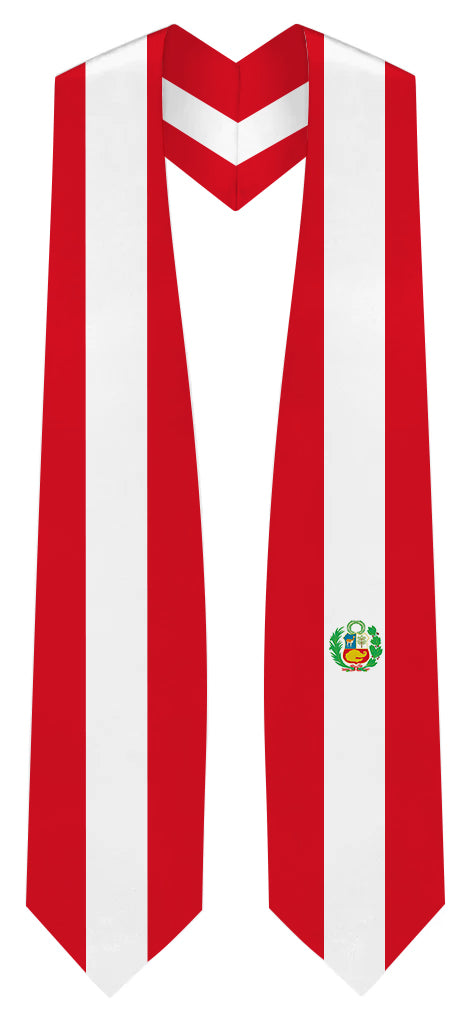 Peru Graduation Stole - Peruvian Flag Sash