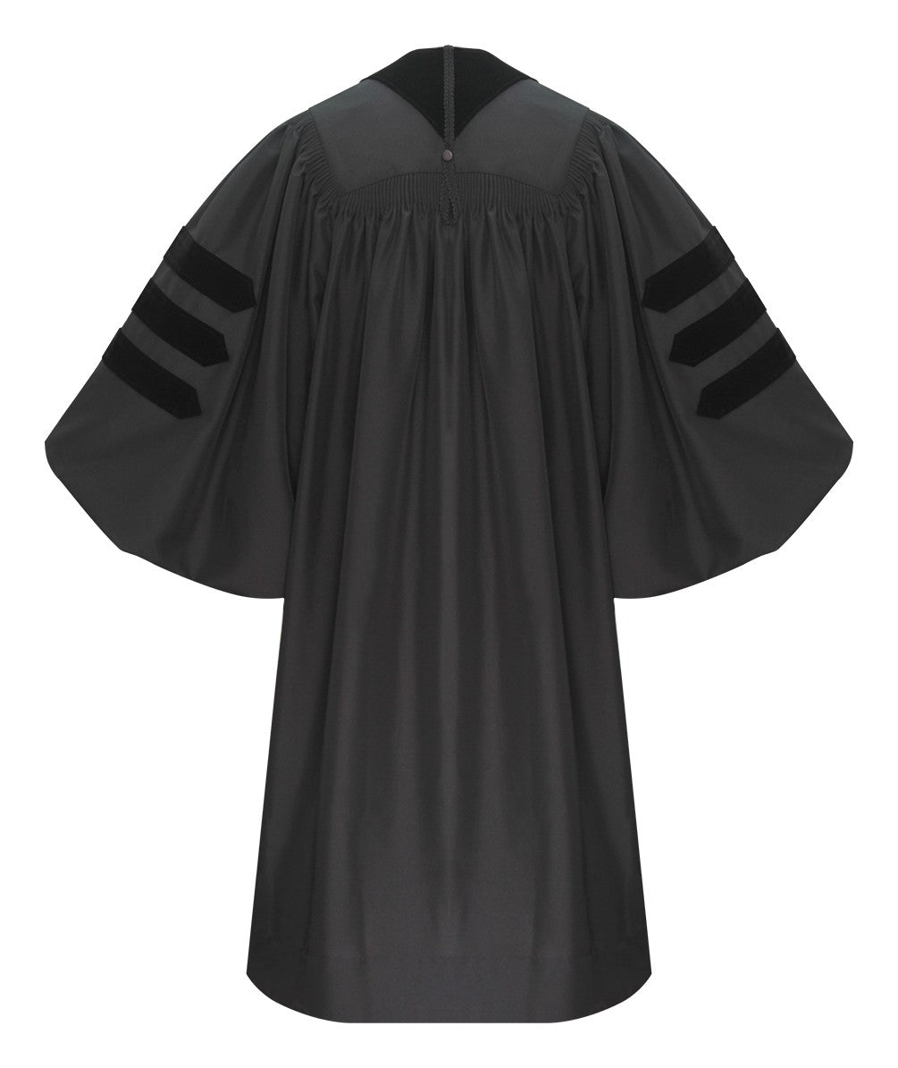 Deluxe Doctoral Graduation Gown - Academic Regalia - Graduation Cap and Gown