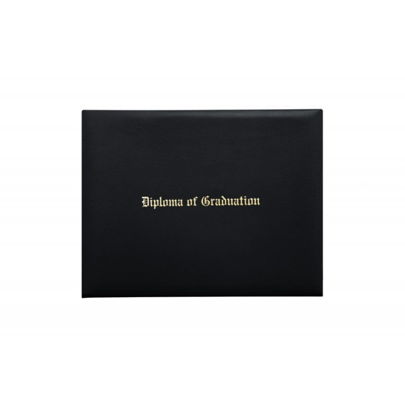 Black Imprinted High School Diploma Cover