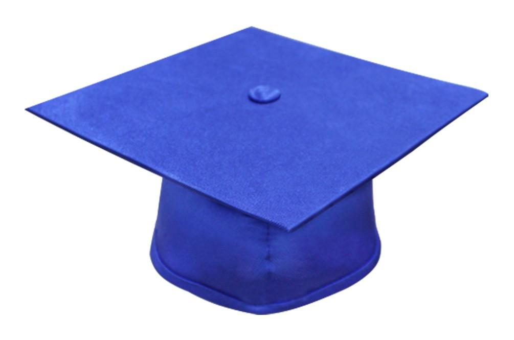 Matte Royal Blue Bachelors Graduation Cap - College & University - Graduation Cap and Gown