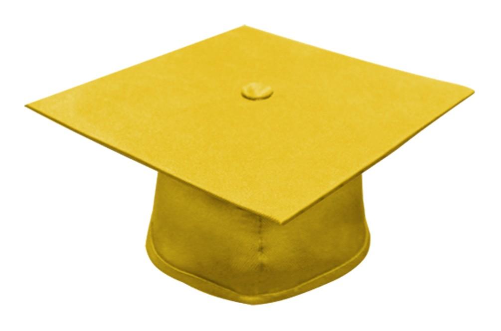 Matte Gold Bachelors Graduation Cap - College & University - Graduation Cap and Gown