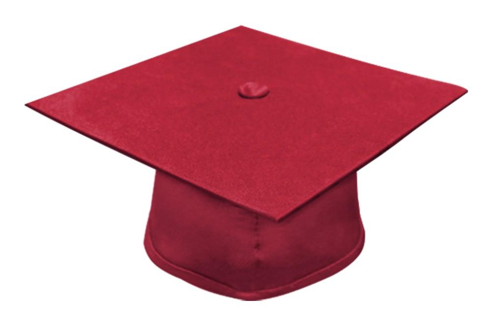 Matte Red Bachelors Graduation Cap - College & University - Graduation Cap and Gown