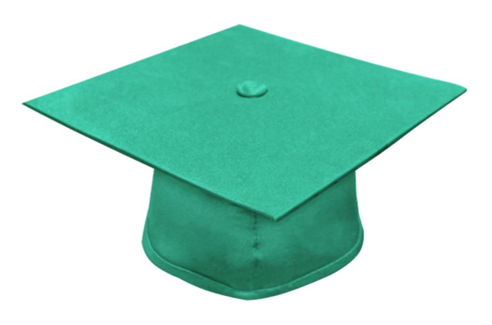 Matte Emerald Green Bachelors Graduation Cap - College & University - Graduation Cap and Gown
