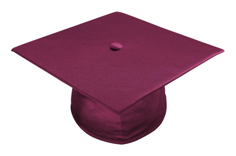 Shiny Maroon Bachelors Graduation Cap - College & University - Graduation Cap and Gown
