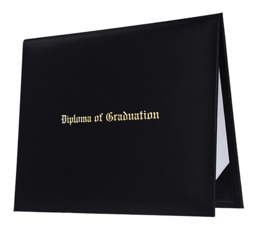 Black Imprinted High School Diploma Cover
