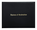 Black Imprinted Diploma Cover - High School Diploma Covers - Graduation Cap and Gown