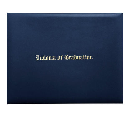 Navy Blue Imprinted College Diploma Cover