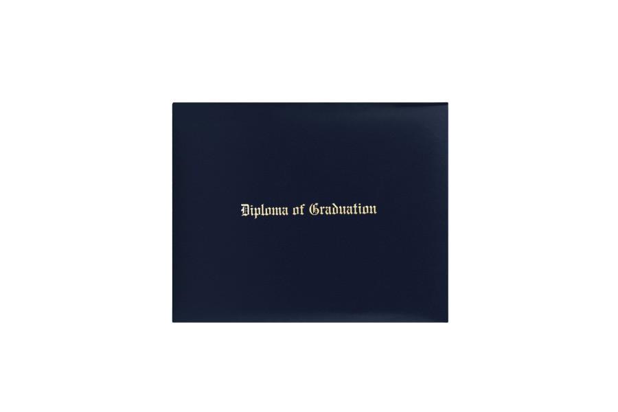 Navy Blue Imprinted Kindergarten/Preschool Diploma Cover