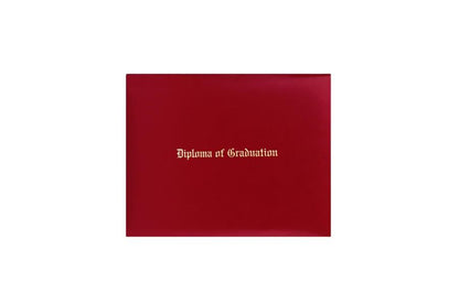 Red Imprinted Elementary Diploma Cover