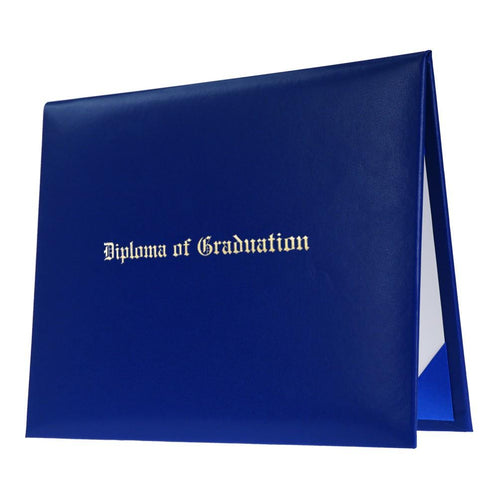 Royal Blue Imprinted Diploma Cover